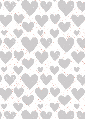 Estor opaco con corazones grises