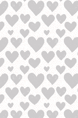 Estor opaco con corazones grises