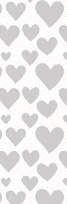 Estor opaco con corazones grises