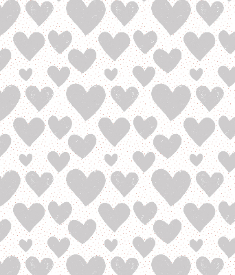 Estor opaco con corazones grises
