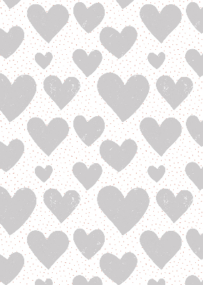 Estor opaco con corazones grises