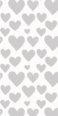 Estor opaco con corazones grises