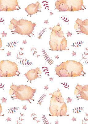 Estor opaco con diseño de ovejas entre las estrellas