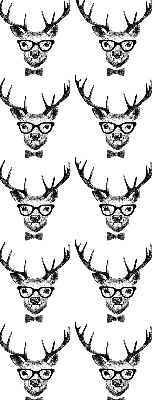 Estor enrollable de tela con diseño de Reno con gafas