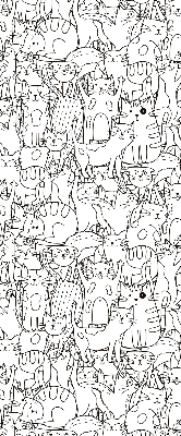 Estor opaco con gatos dibujados