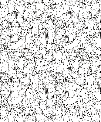 Estor opaco con gatos dibujados