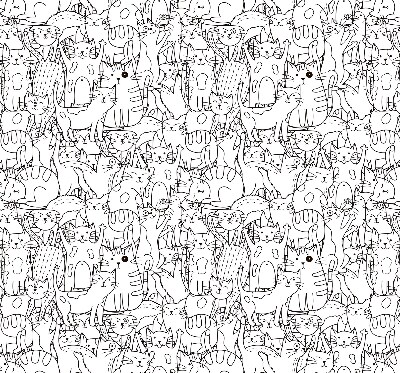 Estor opaco con gatos dibujados
