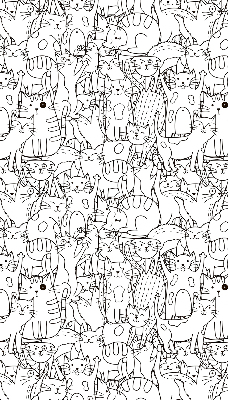 Estor opaco con gatos dibujados