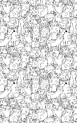 Estor opaco con gatos dibujados