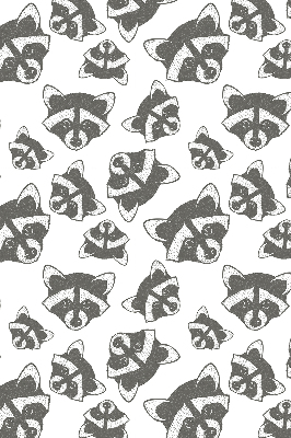 Estor decorativo con estampado de mapaches dibujados