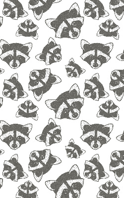Estor decorativo con estampado de mapaches dibujados