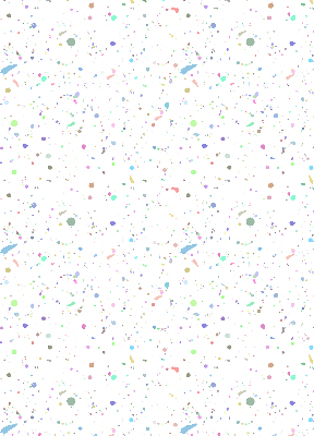 Estor decorativo con manchas de pintura