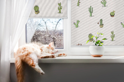 Estor enrollable de tela cactus