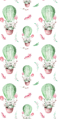 Estor enrollable de tela de globos verdes