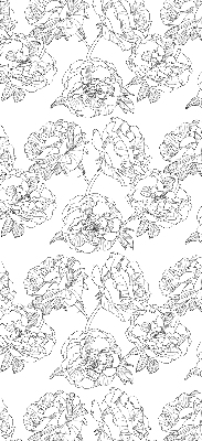 Estor decorativo con rosas dibujadas