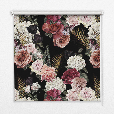 Estor decorativo de un ramo de rosas