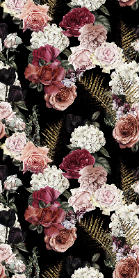 Estor decorativo de un ramo de rosas