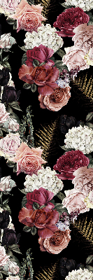 Estor decorativo de un ramo de rosas