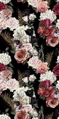 Estor decorativo de un ramo de rosas