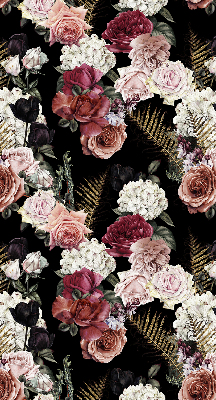 Estor decorativo de un ramo de rosas