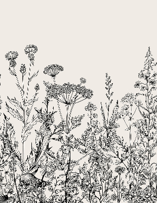 Estor opaco en color flores grises