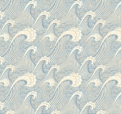 Estor enrollable de tela de olas de agua