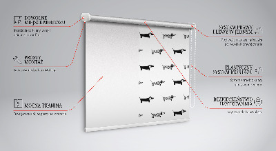 Estor enrollable de tela para perros de tiro