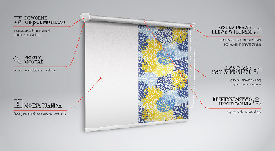 Estor decorativo con motivo de plantas pintadas