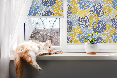 Estor decorativo con motivo de plantas pintadas