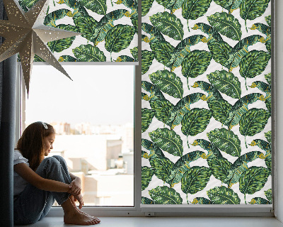 Estor decorativo con hojas exóticas