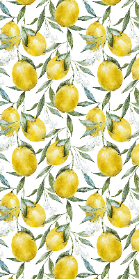Estor enrollable de tela con diseño de limones
