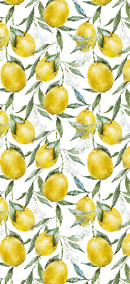 Estor enrollable de tela con diseño de limones