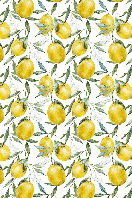 Estor enrollable de tela con diseño de limones