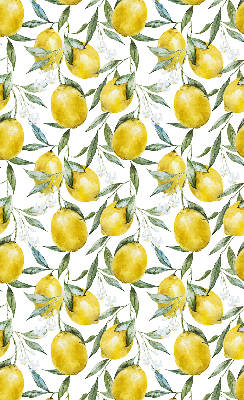 Estor enrollable de tela con diseño de limones