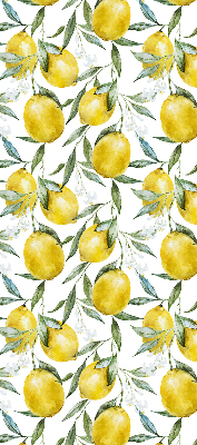 Estor enrollable de tela con diseño de limones