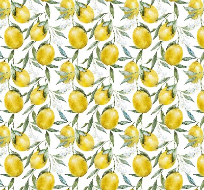 Estor enrollable de tela con diseño de limones