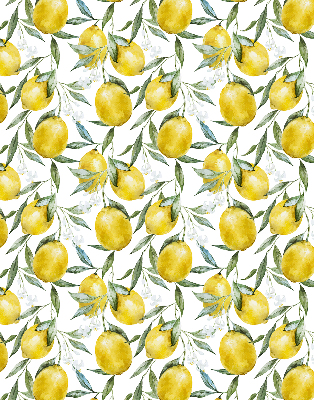 Estor enrollable de tela con diseño de limones