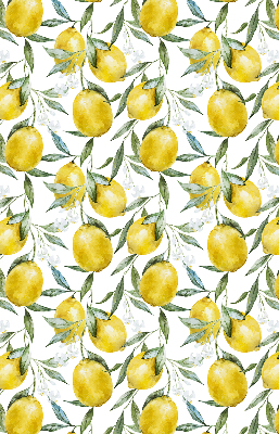 Estor enrollable de tela con diseño de limones
