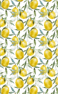 Estor enrollable de tela con diseño de limones