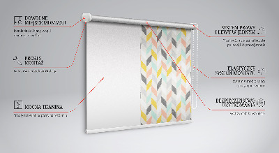 Estor opaco con diseño de espiga multicolor