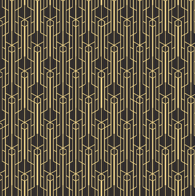 Estor decorativo de patrón amarillo
