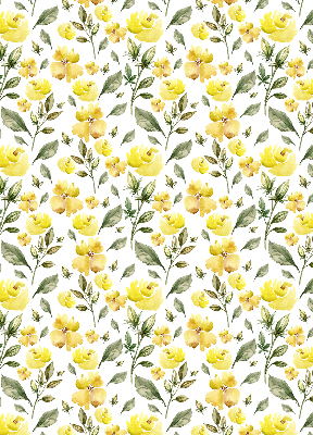 Estor opaco de flores amarillas