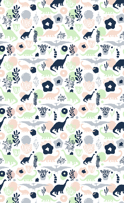 Estor decorativo con dinosaurios coloridos