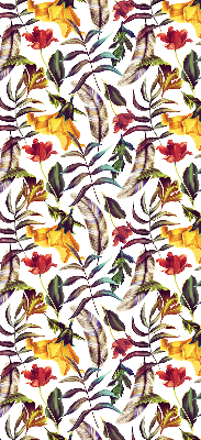 Estor enrollable de tela de flores coloridas