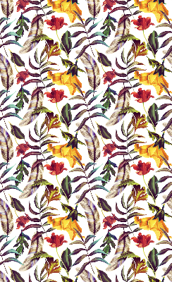Estor enrollable de tela de flores coloridas