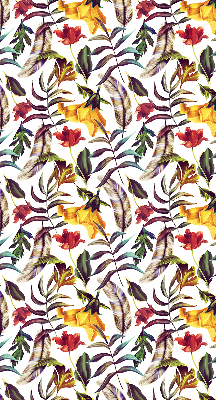 Estor enrollable de tela de flores coloridas