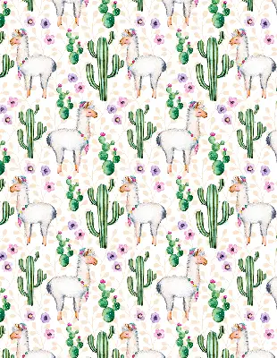 Estor decorativo con diseño de llamas y cactus