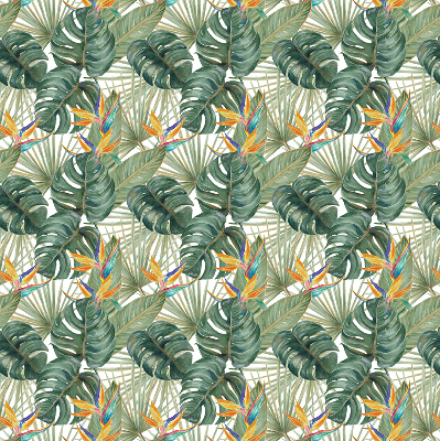 Estor decorativo de plantas tropicales