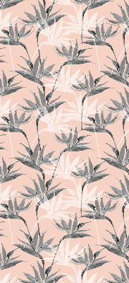 Estor decorativo con flores grises