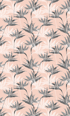 Estor decorativo con flores grises
